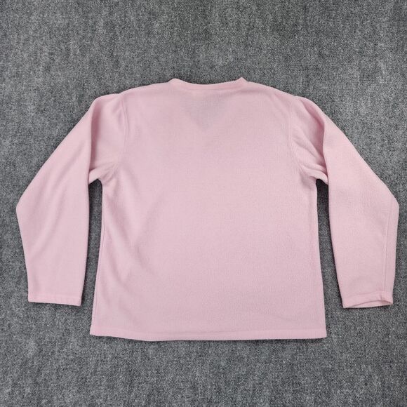 Disney Tinker Bell Sweatshirt Womens XL Pink Long Sleeve V Neck Cozy Fleece - Picture 4 of 14